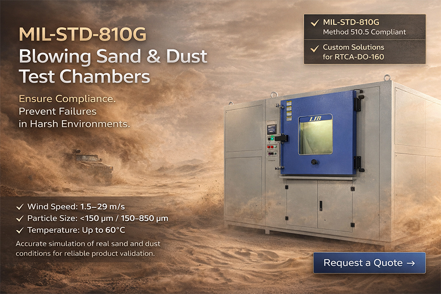 ตู้ทดสอบทรายและฝุ่น MIL-STD-810G-RTCADO-160 ตู้ทดสอบทรายและฝุ่น MIL-STD-810G-RTCADO-160